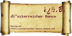 Öszterreicher Bence névjegykártya